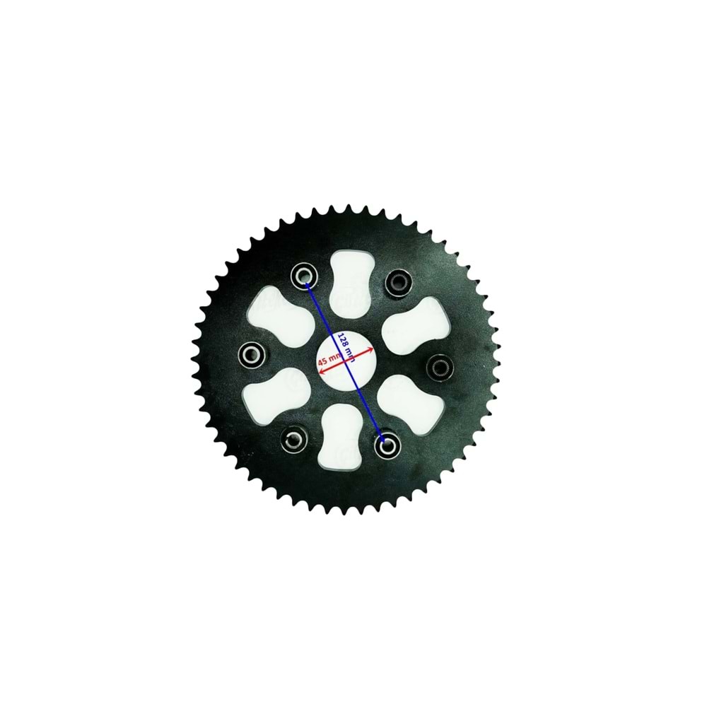 YUKİ 250 İZCİ CROSS ARKA DİŞLİ 428-56T İÇ 45 mm 6 TAKOZLU
