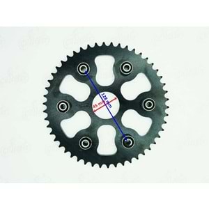 YUKİ 250 İZCİ CROSS ARKA DİŞLİ 428-50T İÇ 45 mm 6 TAKOZLU