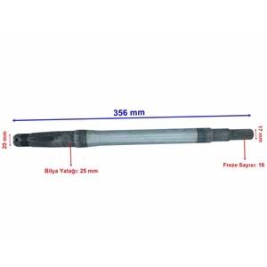 ELEKTRİKLİ KASALI 3 TEKER 36CM 16 FREZE AKS MİLİ