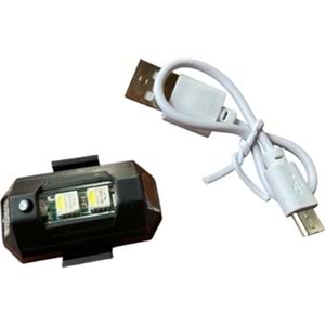 CARUB Lamba Uçak Kanadı Çakar Şarjlı RGB ( Az Ledli )